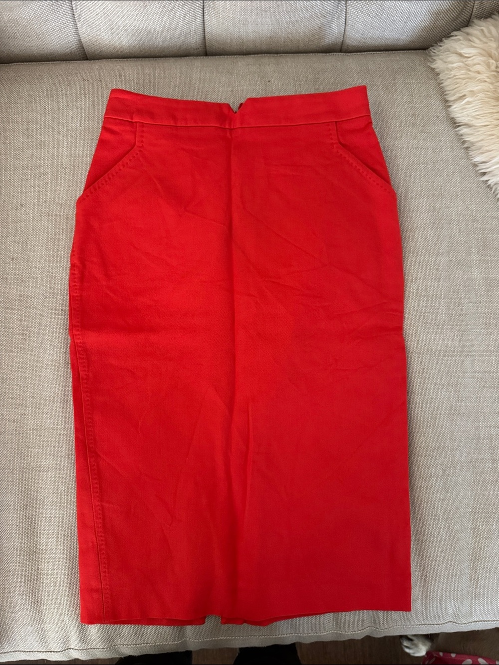 Zara Bright Red Pencil Skirt
